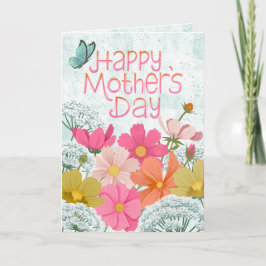 Gelukkige Moederdag Weidebloemen Kaart