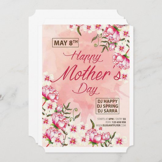 Gelukkige Moederdag wenskaart Kaart (Voorkant / Achterkant)