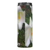 Gelukkige Moederdag Witte Lelie- Thermosbeker (Achterkant)