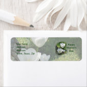 Gelukkige Moederdag witte tulpen Etiket (Insitu)