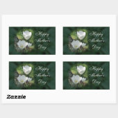 Gelukkige Moederdag witte tulpen Rechthoekige Sticker (Vel)