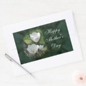 Gelukkige Moederdag witte tulpen Rechthoekige Sticker (Envelop)