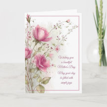 Gelukkige Moederdag Zachte Vrouwelijke Roze Roos