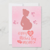 Gelukkige Moederdag zwangere Moeder kaart (Voorkant)