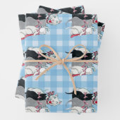 Gelukkige moederkat met drie Kittens Inpakpapier Vel (In situ)