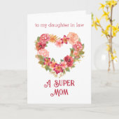 Gelukkige Moeders Dag aan Dochter in Wet Hartbloem Kaart (Gele Bloem)