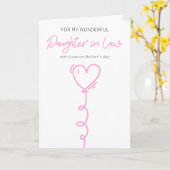 Gelukkige Moeders Dag Aan Dochter In Wet Pastel Bl Kaart (Gele Bloem)