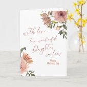 Gelukkige Moeders Dag Aan Dochter In Wet Stoffig R Kaart (Gele Bloem)