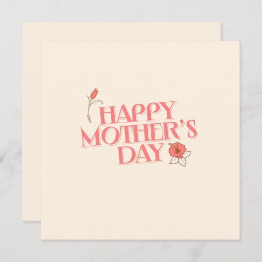 gelukkige moeders dag eenvoudig en elegant (Voorkant / Achterkant)