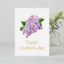 Gelukkige moeders dag lila bloemen Folie Vakantie 