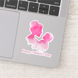 Gelukkige moeders dag silhouet sticker