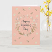 Gelukkige Moeders Dag Witte Bloem Groet Kaart (Gele Bloem)