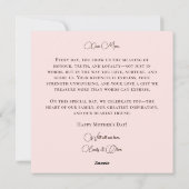 Gelukkige Moedersdag Elegante Foto Quote Roze Feestdagenkaart (Achterkant)