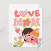 Gelukkige Moedersdag! Feestdagenkaart (Voorkant / Achterkant)