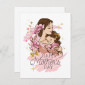 Gelukkige Moedersdag! Feestdagenkaart (Voorkant / Achterkant)