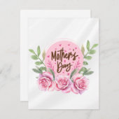 Gelukkige Moedersdag! Feestdagenkaart (Voorkant / Achterkant)