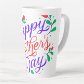 Gelukkige moedersdag  latte mok (Rechterhoek)