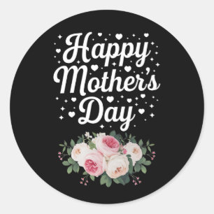 Gelukkige Moedersdag Mooie Bloemige Moeder Oma Ech Ronde Sticker