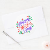 Gelukkige moedersdag  ronde sticker (Envelop)