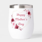 gelukkige moedersdag rood gouden bloem geometrisch (Achterkant)