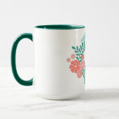 Gelukkige moedersdag tekst bloemen en vogels mok (Links)