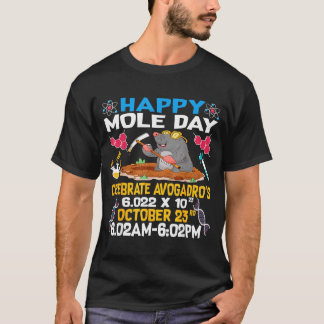 Gelukkige Mol Dag Op 23 Oktober Chemie Liefhebber T-shirt