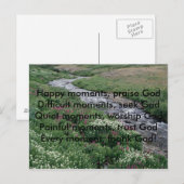 Gelukkige momenten, lof GodMoeilijke momenten... Briefkaart (Voorkant / Achterkant)