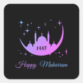 Gelukkige Muharram 1447 Vierkante Sticker (Voorkant)