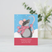 Gelukkige Muis in Briefkaart van het Seizoen van (Staand voorkant)