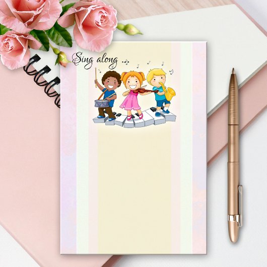 Gelukkige muziekleraar post-it-briefjes post-it® notes