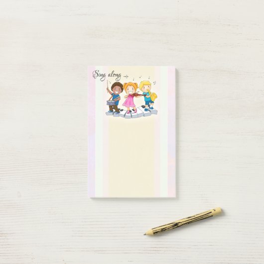 Gelukkige Muziekleraar Post It Notities Post-it® Notes (Op bureau)