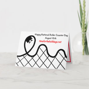 Gelukkige Nationale Achterbaan Dag - 16 augustus Kaart