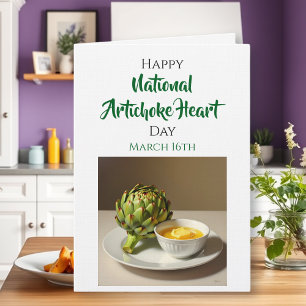 Gelukkige Nationale Artisjokharten Dag   16 maart Kaart