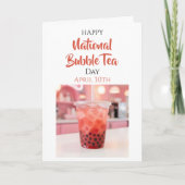 Gelukkige Nationale Bubble Tea Dag | 30 april Kaart (Voorkant)