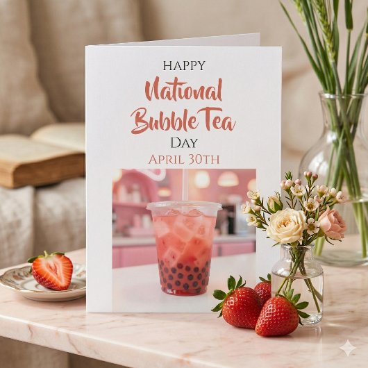 Gelukkige Nationale Bubble Tea Dag | 30 april Kaart