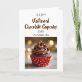 Gelukkige Nationale Chocolade Cupcake Dag Kaart (Voorkant)