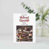 Gelukkige nationale chocoladedag | 28 oktober briefkaart (Staand voorkant)