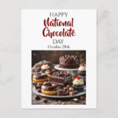 Gelukkige nationale chocoladedag | 28 oktober briefkaart (Voorkant)