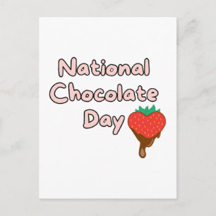 Gelukkige nationale chocoladedag briefkaart