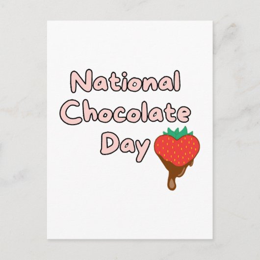Gelukkige nationale chocoladedag briefkaart (Voorkant)