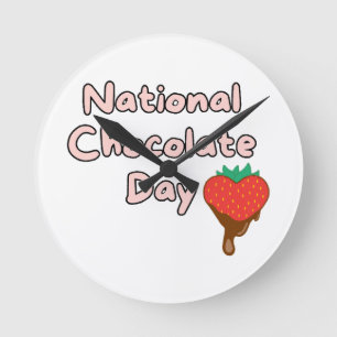 Gelukkige nationale chocoladedag ronde klok