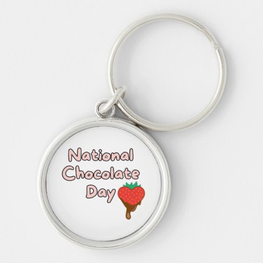 Gelukkige nationale chocoladedag sleutelhanger (Voorkant)