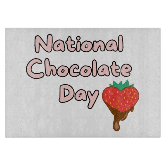 Gelukkige nationale chocoladedag snijplank (Voorkant)