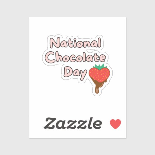 Gelukkige nationale chocoladedag sticker (Vel)