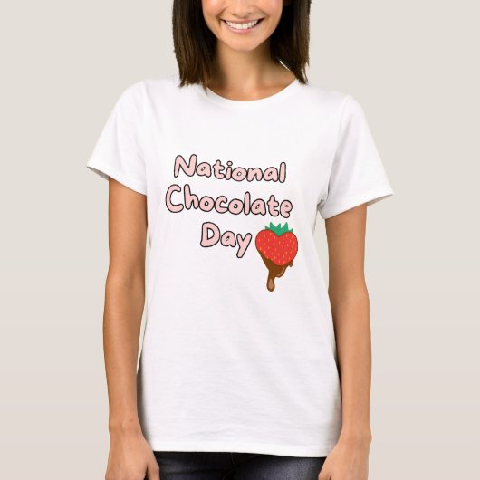 Gelukkige nationale chocoladedag t-shirt (Voorkant)