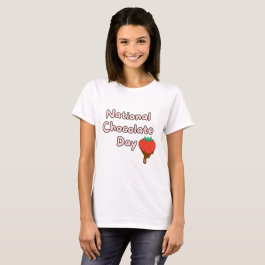 Gelukkige nationale chocoladedag t-shirt (Voorkant volledig)