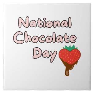 Gelukkige nationale chocoladedag tegeltje