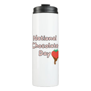 Gelukkige nationale chocoladedag thermosbeker