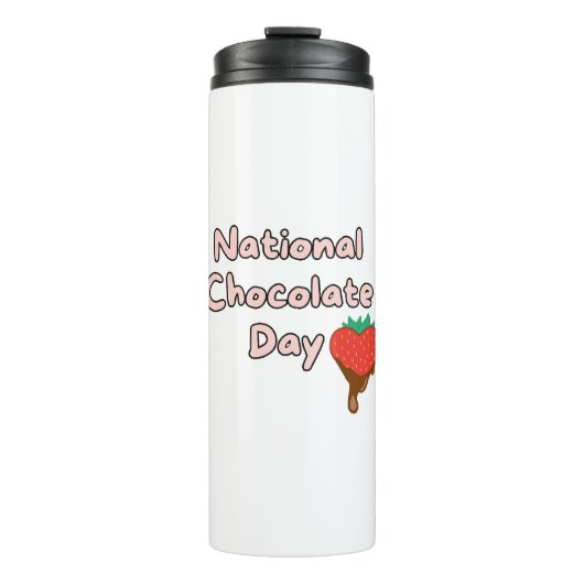 Gelukkige nationale chocoladedag thermosbeker (Voorkant)