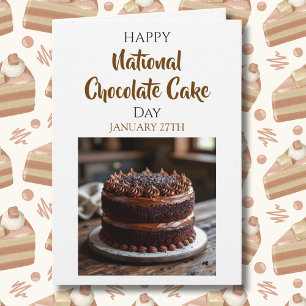 Gelukkige Nationale Chocoladetaart Dag 27 januar Kaart